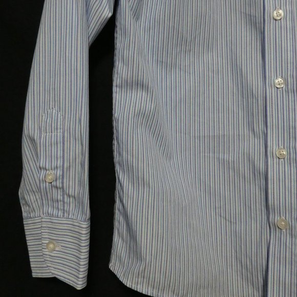 ANDREW FEZZA, size 12, striped button down dress shirt, GUC - Picture 6 of 16